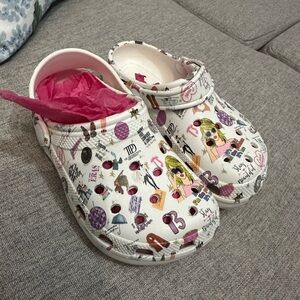 Custom Taylor Swift White Crock Inspired Sandals for Kids Toddler Girls